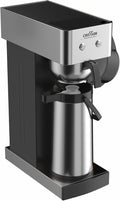 crosson 2.2L Commercial Airpot Coffee Brewer, Pour Over Drip Coffee Maker with 24 Hours Hot 2.2L Thermal Airpot Coffee Carafe Dispenser with Pump