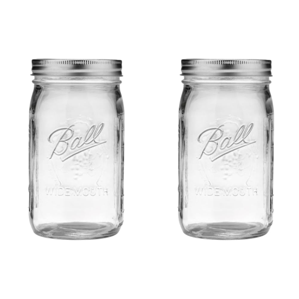 Ball Regular Mouth Glass Mason Jars with Lids and Bands, Used for Canning (Half Pint, 8 Ounce (Pack of 6))