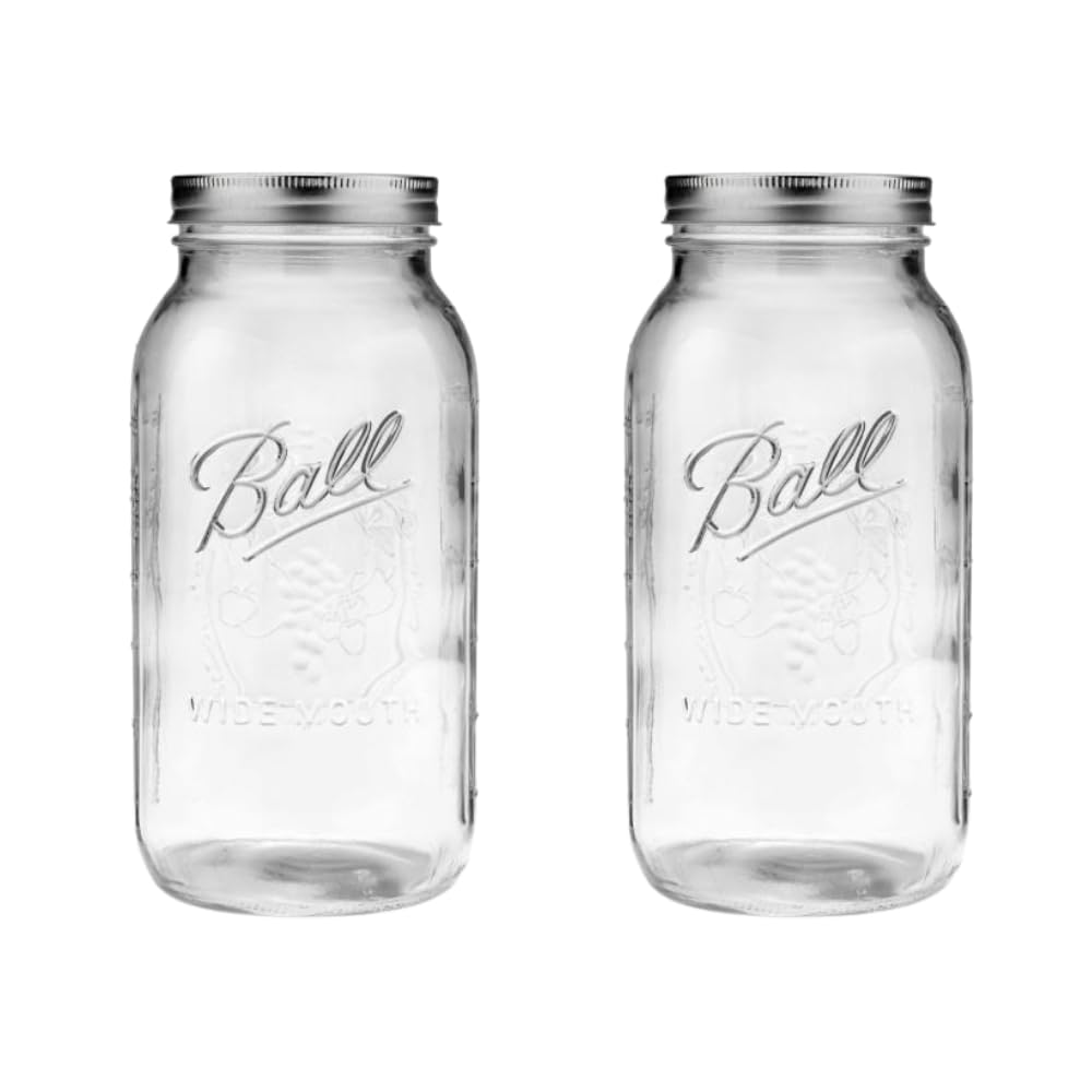 Ball Regular Mouth Glass Mason Jars with Lids and Bands, Used for Canning (Half Pint, 8 Ounce (Pack of 6))