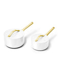 Caraway Non-Stick Ceramic Sauce Pans with Lids (3 qt and 1.75 qt)