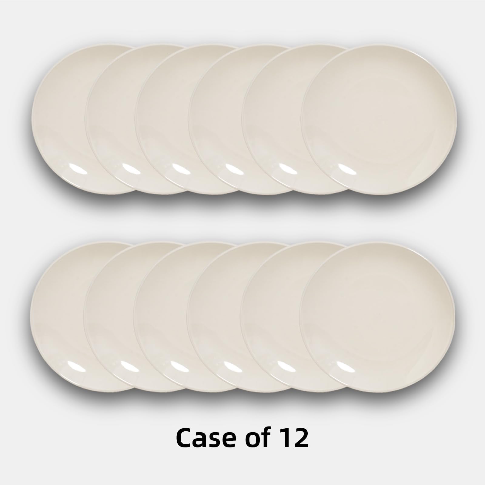 IRESTAURANT PLUS Stoneware Coupe Commercial Grade Dinnerware, Ivory, Plate 12.25", Case of 12