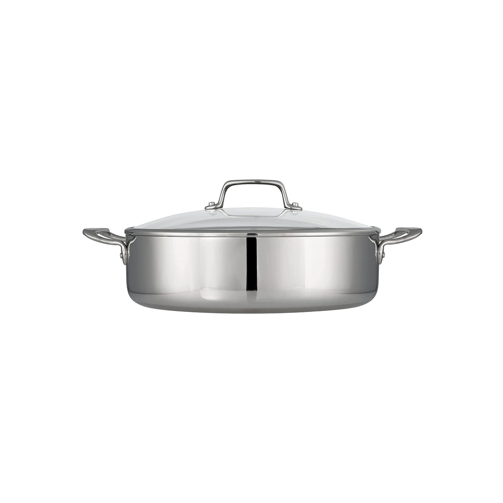 Tramontina Boston Tri-Ply Clad Stainless Steel 6-Quart Braiser Pan with Lid