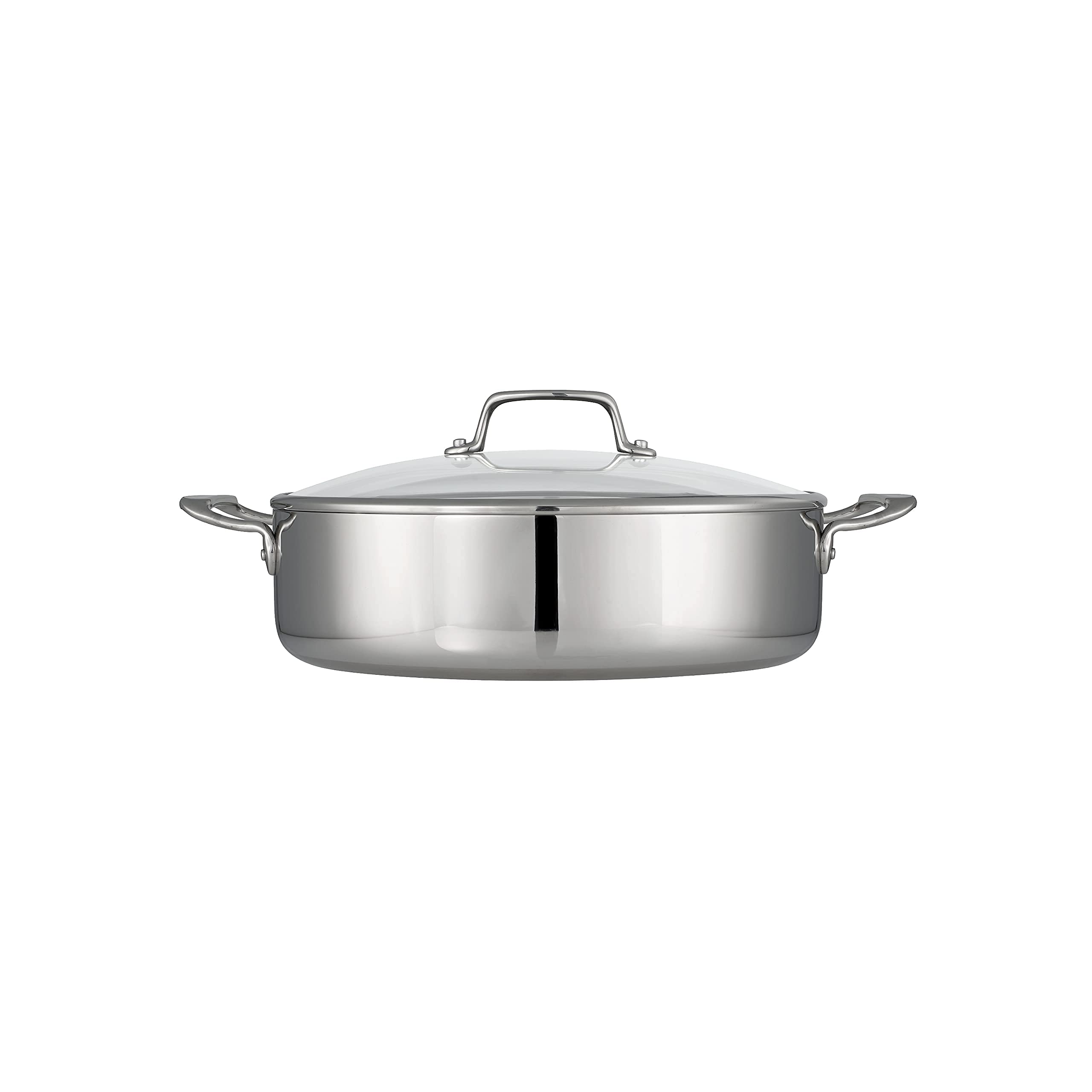 Tramontina Boston Tri-Ply Clad Stainless Steel 6-Quart Braiser Pan with Lid