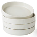 famiware Star 8.25" Pasta Bowls Set of 4, Bowl Plates, Matte White