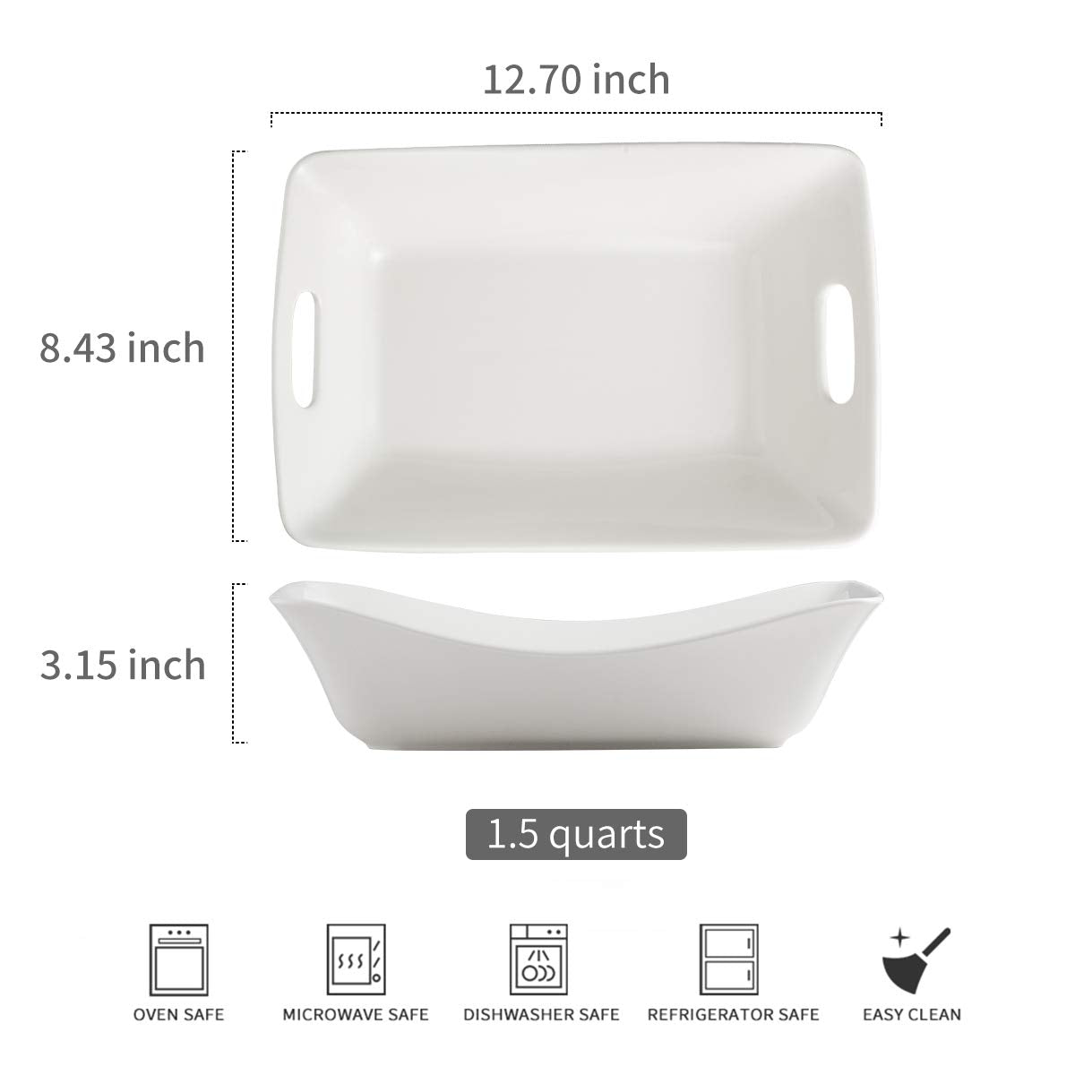 YHOSSEUN Large Serving Bowls with Handles, Serving Dishes For Entertaining