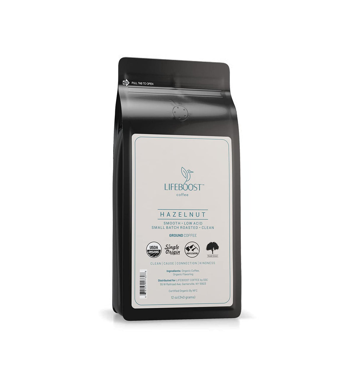 Lifeboost French Vanilla Low Acid Ground Coffee, Certified Organic, 12oz