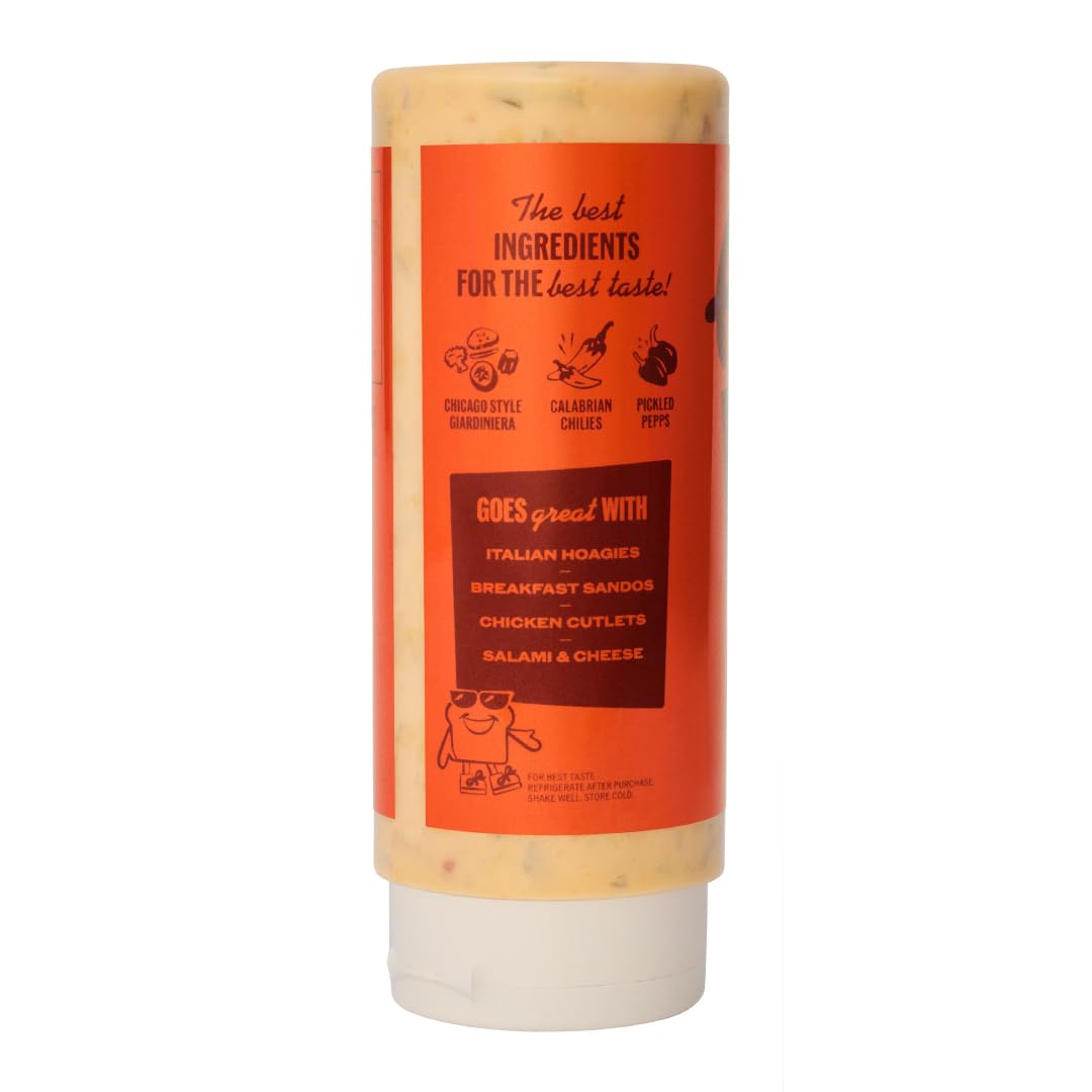 Ayoh! Hot Giardiniera Mayo with Avocado Oil | 12 oz (Pack of 2) | Seed Oil Free, Gluten Free, Non-GMO, Keto Friendly | Ultimate Condiment for Sandwiches, Burgers, Bowls, Fries, Dips & Dressings | Craveable Giardiniera Flavor by Molly Baz