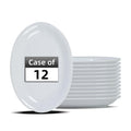 IRESTAURANT PLUS Stoneware Coupe Commercial Grade Dinnerware, Bright White, Oval Platter 11.75" x 8", Case of 12