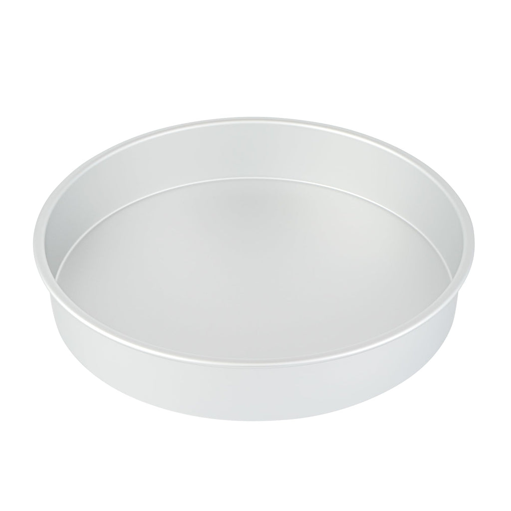 Restaurantware-Met Lux 16 x 3 Inch Straight-Sided Baking Tins, 12 Round Cake Pans - Oven-Ready, Freezable, Anodized Aluminum Round Baking Pans, Greaseproof, For Layer Birthday Cakes