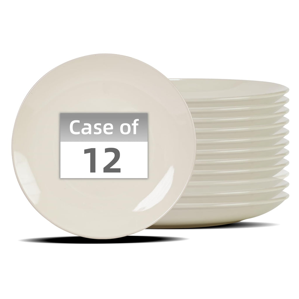 IRESTAURANT PLUS Stoneware Coupe Commercial Grade Dinnerware, Ivory, Plate 12.25", Case of 12