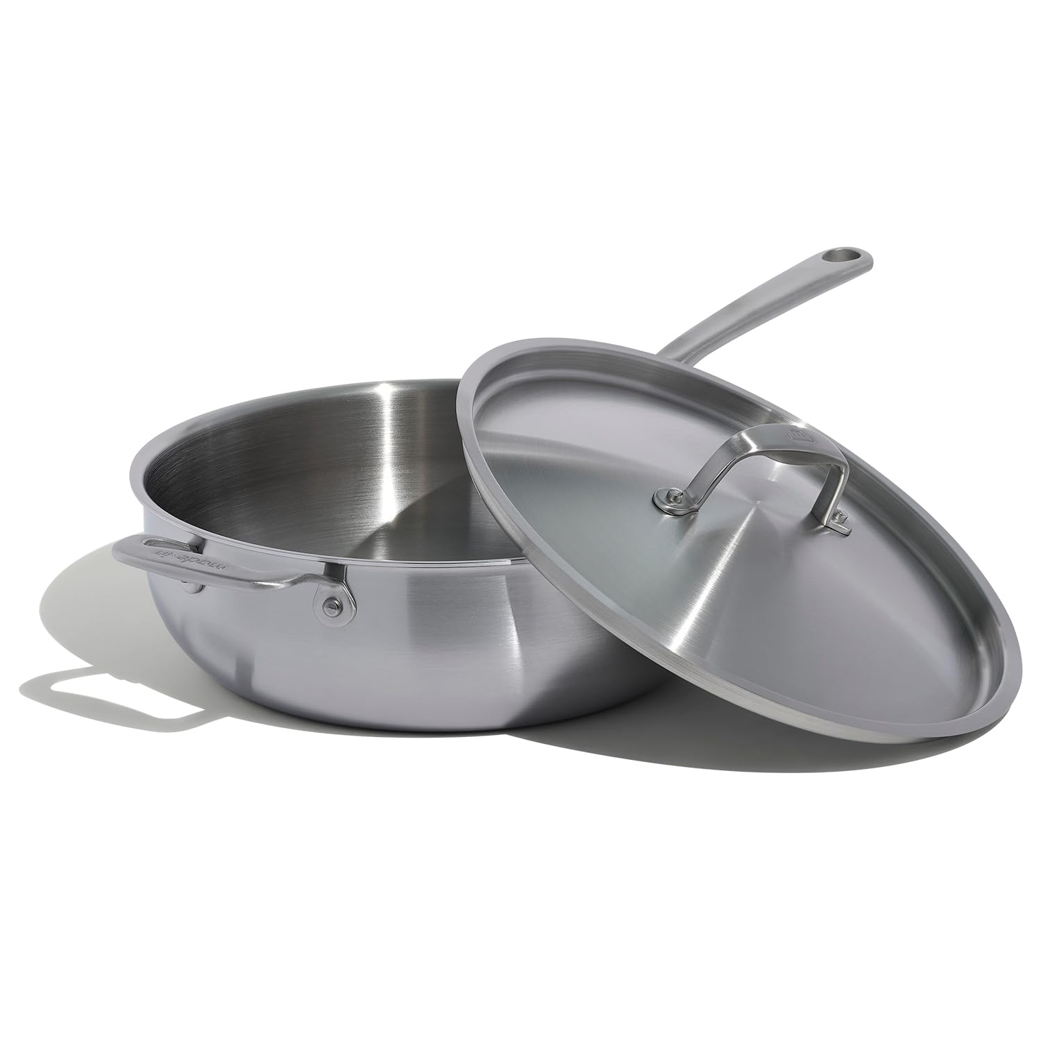 Made In Cookware - 5 Quart Stainless Steel Saucier Pan - 5 Ply Stainless Clad - Professional Cookware - Crafted in Italy - Induction Compatible