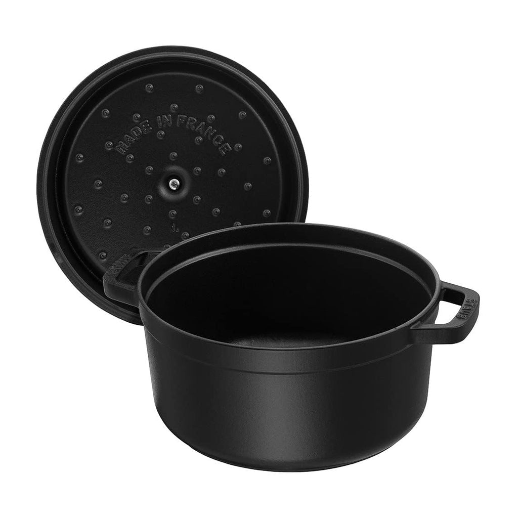 Staub Cast Iron 4-qt Round Dutch Oven - Matte Black