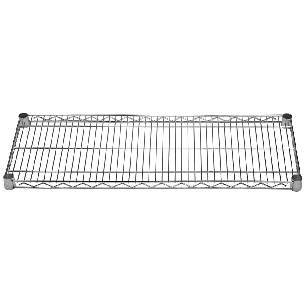 Shelving Inc. 14" d x 18" w Chrome Wire Shelving with 2 Tier Shelves