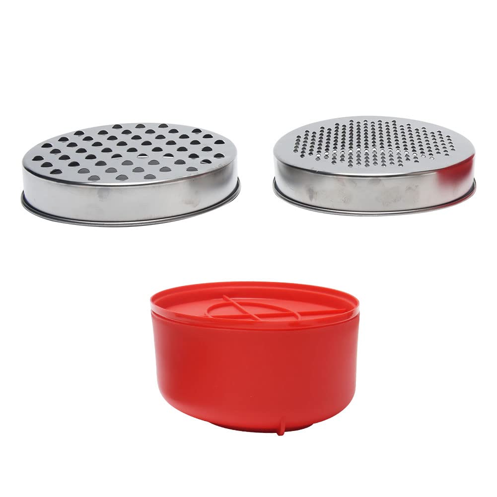 Cheese Grater with Container and Lid 2 Blade Kitchen Grater