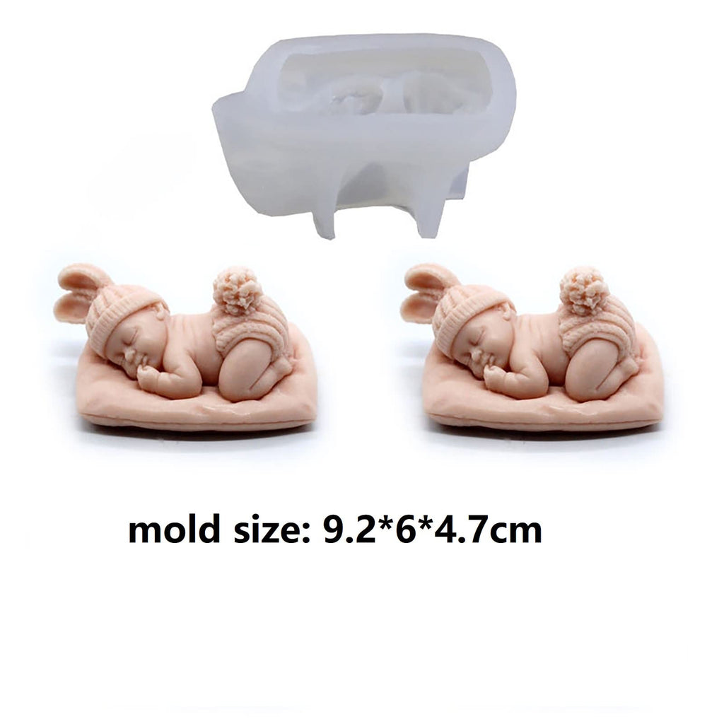 Sleep Baby Silicone Resin & Soap Mold - Portrait & Candle Molds, Craft Supplies