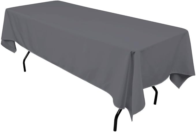 Gee Di Moda Rectangle Tablecloth - 90 x 156 Inch Purple Table Cloth for 8 Foot Tables with Floor-Length Drop - Heavy Duty Washable Fabric for Holiday Party, Dinner, Weddings & Baby Shower — 126" x 60" (Rectangular)