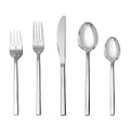 Fortessa Arezzo 18/10 Stainless Steel Flatware, 40 Piece Place Setting (Service for 8), Silver
