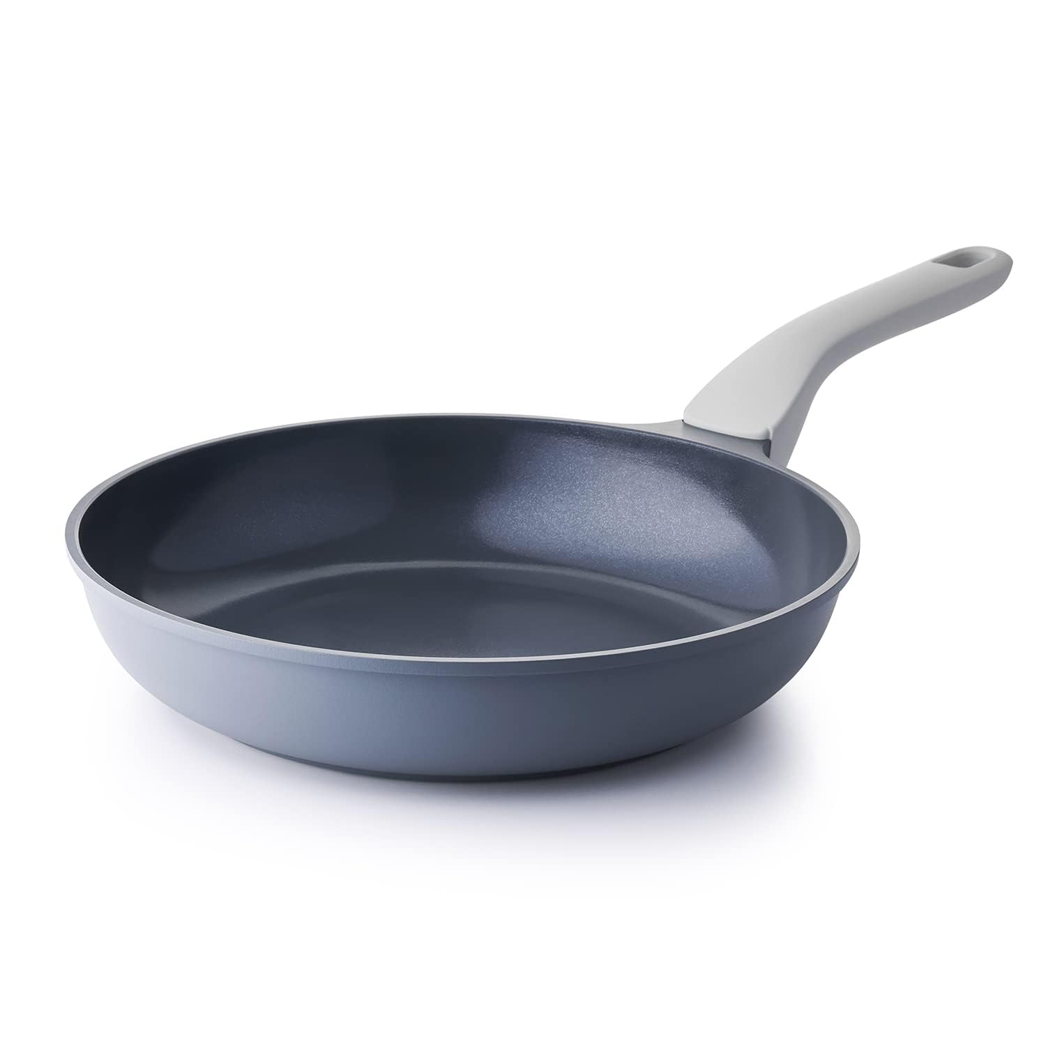 PRICUSIS Nonstick Ceramic Frying Pan, 8/10/12 Inch Non Toxic Skillet, Egg & Omelet & Chef's Pan, Induction Compatible, Dishwasher Safe,PTFE PFAS & PFOA Free (10 Inch, Gray)