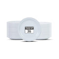 IRESTAURANT PLUS Stoneware Narrow Rim Commercial Grade Dinnerware, Bright White, Plate 8.25, Case of 36