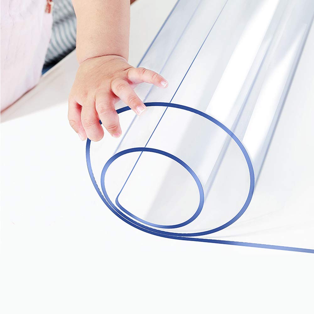 30X30 Inch Square Eco Clear Plastic Table Protector Thick Wipeable PVC Tablecloth Cover Mat Pad Transparent Vinyl Tablecloth Screen Protector Waterproof Hard for Kitchen Table Liner Marble Countertop