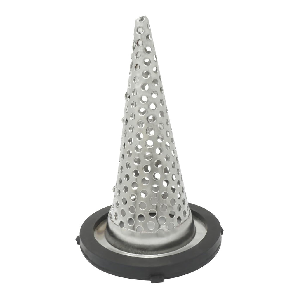 Gloxco 2" Funnel Suction Strainer, Witch Hat, Stainless Steel (STR-F200)