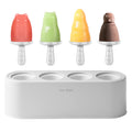 WYOK Popsicle Molds 4-Cavity Silicone Ice Pop Mold (White, Ice World Pops)