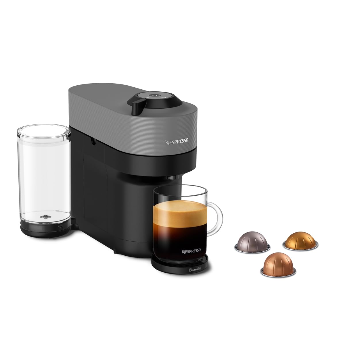 Nespresso Vertuo Pop+ Coffee and Espresso Maker by Breville, Dark Grey