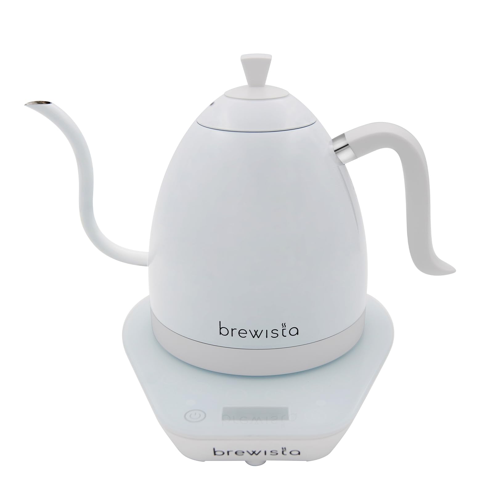 Brewista Artisan Electric Gooseneck Kettle, Water Boiler with LCD Panel, Precise Temperature Control, Fast Boiling and Keep Warm Settings for Pour-Over Coffee & Tea, Café, 1 Liter (All White)