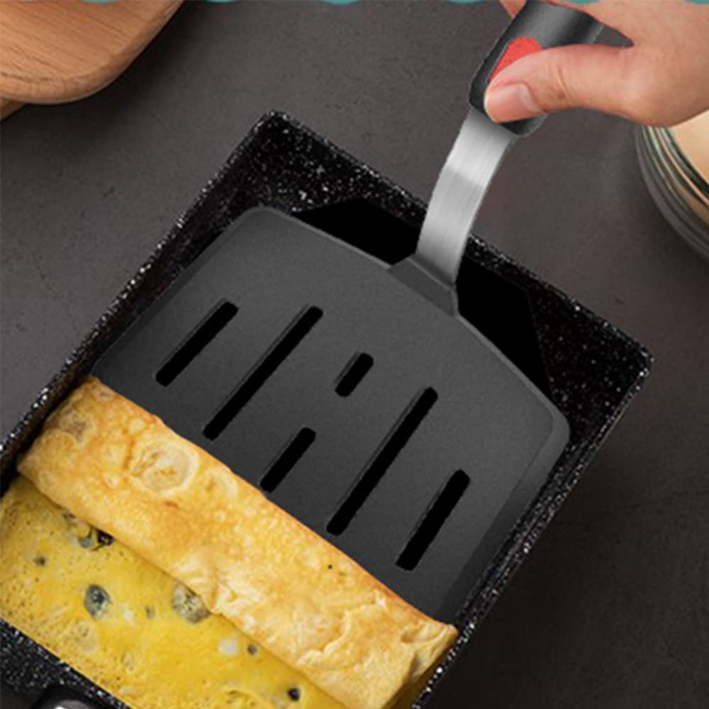 Tenta tenta kitchen Silicone Fish Spatula Turner Wide Pancake Spatulas for Nonstick Cookware Pans Omelette Egg Spatula 600°F Heat-Resistant Kitchen Silicone Utensils