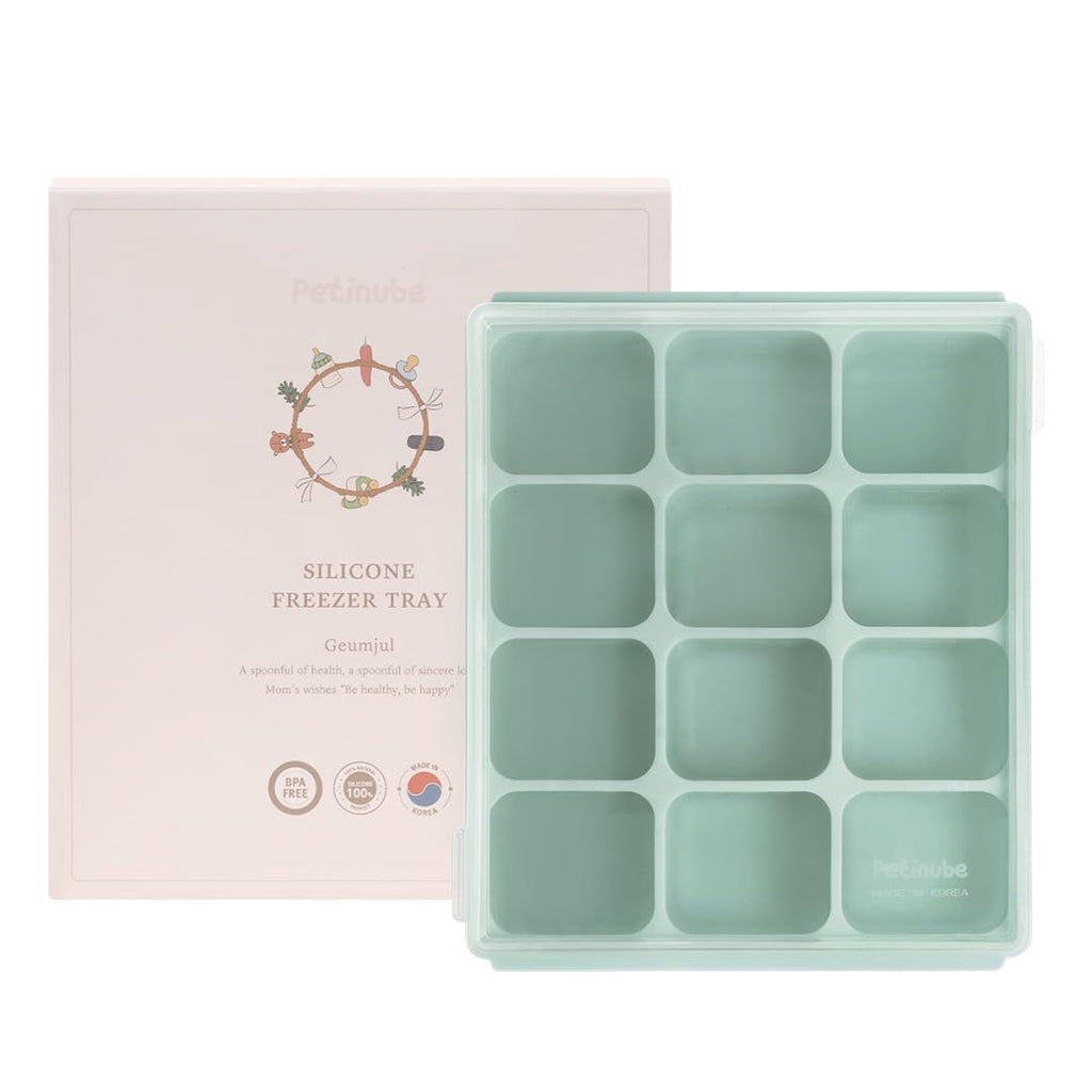 PETINUBE Baby Food Storage Silicone Cubes, Ocean Blue, 12 Cubes 1.5oz