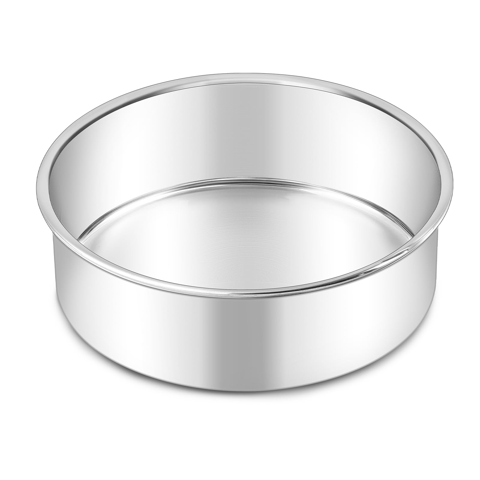 LIANYU 6 Inch Round Cake Pan, Stainless Steel Baking Layer Cake Pan Tin