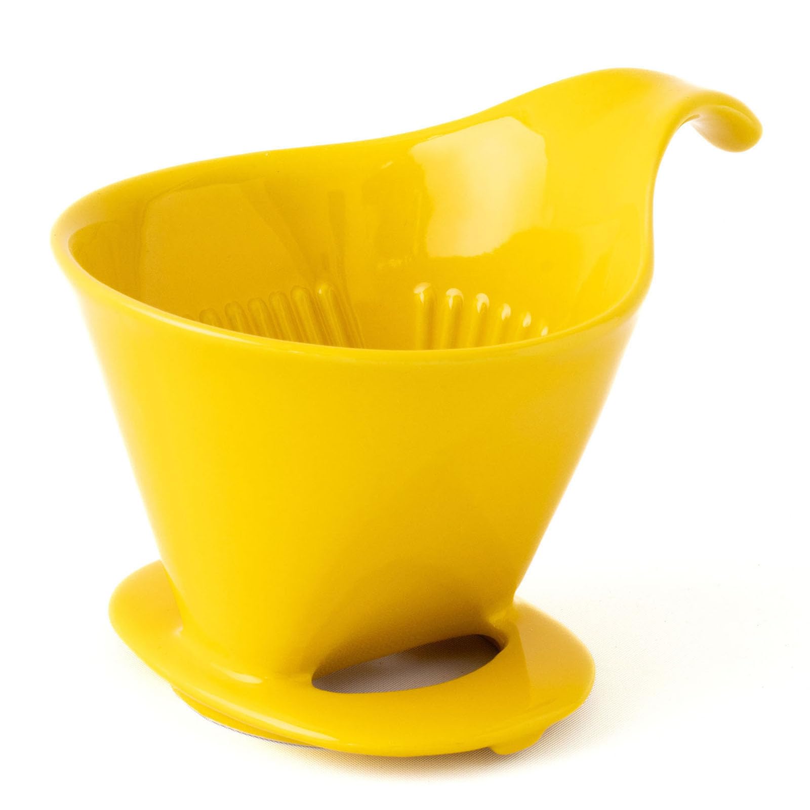 ZERO JAPAN - Bee House Pour Over Coffee Dripper - Ceramic Coffee Maker with Elegant Peek Hole, Drip Cone Brewer Coffee Gift, Brewing Accessories - Yellow Pepper, Standard Size