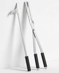 Heavy Duty Fire Tongs Firewood Grabber Tool with Scissor Shape Serrated for Campfire, Bonfire, Fire Pit Log Claw Tongs - Stainless Steel