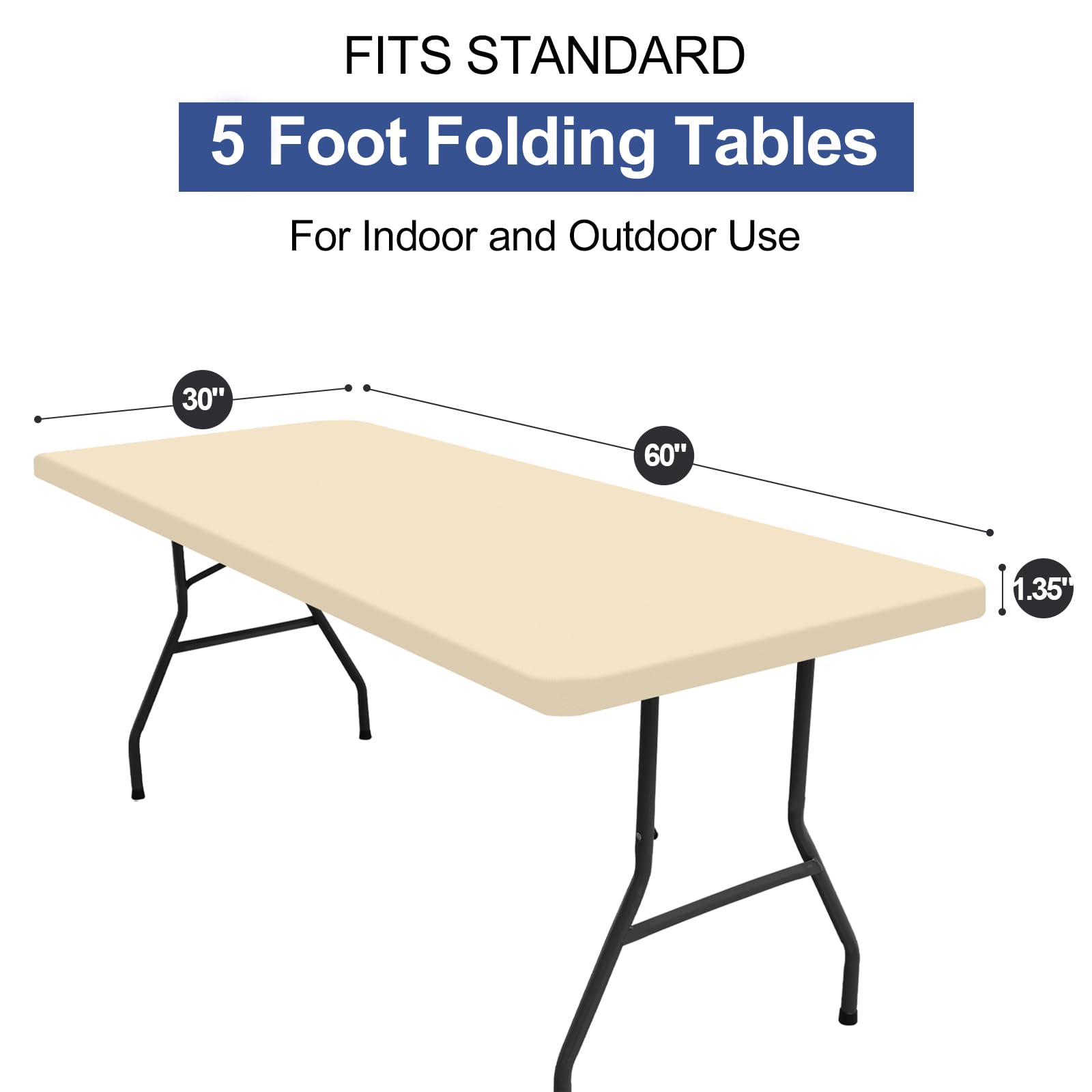 homing Rectangle Table Cloth Cover 5 Foot Elastic Fitted Tablecloth