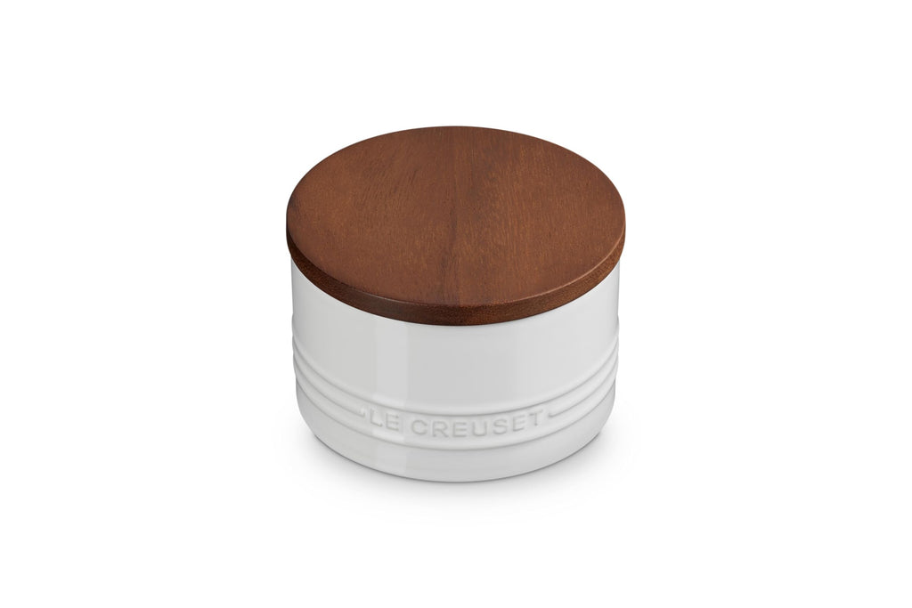 Le Creuset Stoneware Salt Cellar and Storage Canister, 16 oz., White