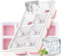 Large Ice Cube Molds, FURNSII 2 Pack Silicone Large Square Ice Cube Trays with Lids BPA Free, Easy-Release & Stackable 1.8'' Big Ice Cube Tray for Freezer Cocktail Whiskey Coffee