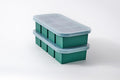 Souper Cubes 1 Cup Silicone Freezer Tray with Lids, Perfect for Storing Broth, Leftovers, Rice, Sauce and More, Silicone Soup Freezer Molds for Meal Prepping - Kale - 2-Pack