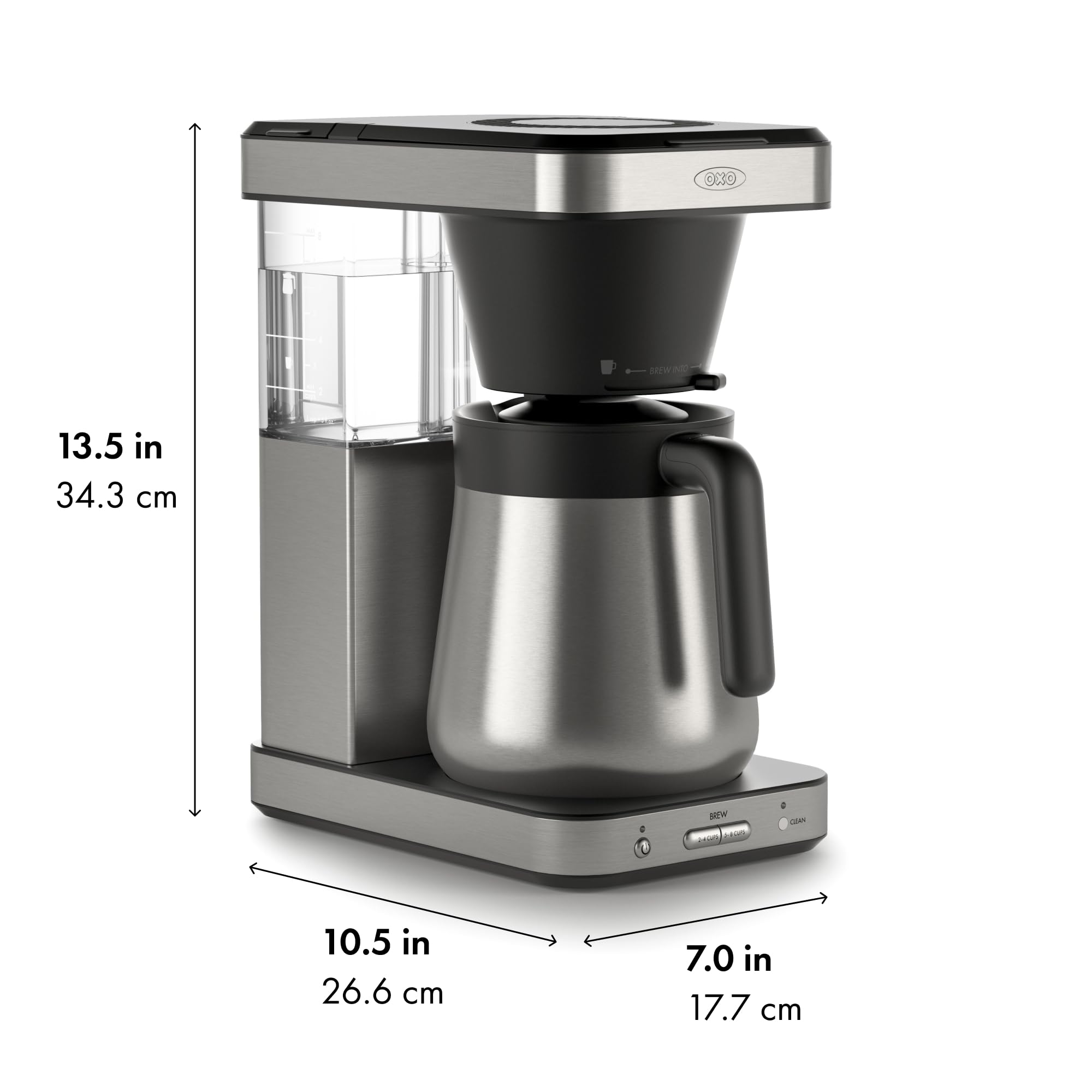 OXO Brew 8-Cup Coffee Maker - Single-Serve, Thermal Carafe, Stainless Steel