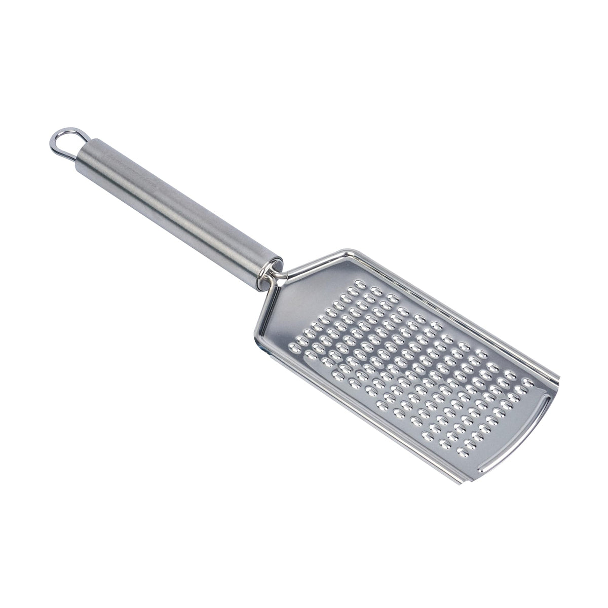 Restaurantware Stainless Steel Fine Cheese Grater - German Standard Lemon Zester with Ergonomic Handle, Sharp Blades, Dishwasher Safe - Handheld Kitchen Grater for Parmesan, Garlic, Ginger