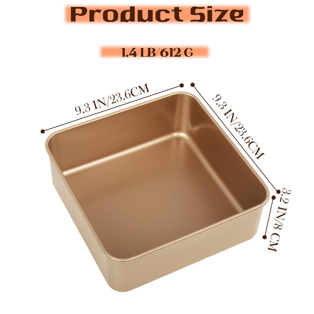 Baking Sheet Pans,2 Pack Nonstick Baking Sheet Pans,Cookie Sheet, Brownie Pan, Bread Pan for Toaster Oven, Small Baking Tray,Bakeware for Cakes, Cookies & Breads (9 Inches)