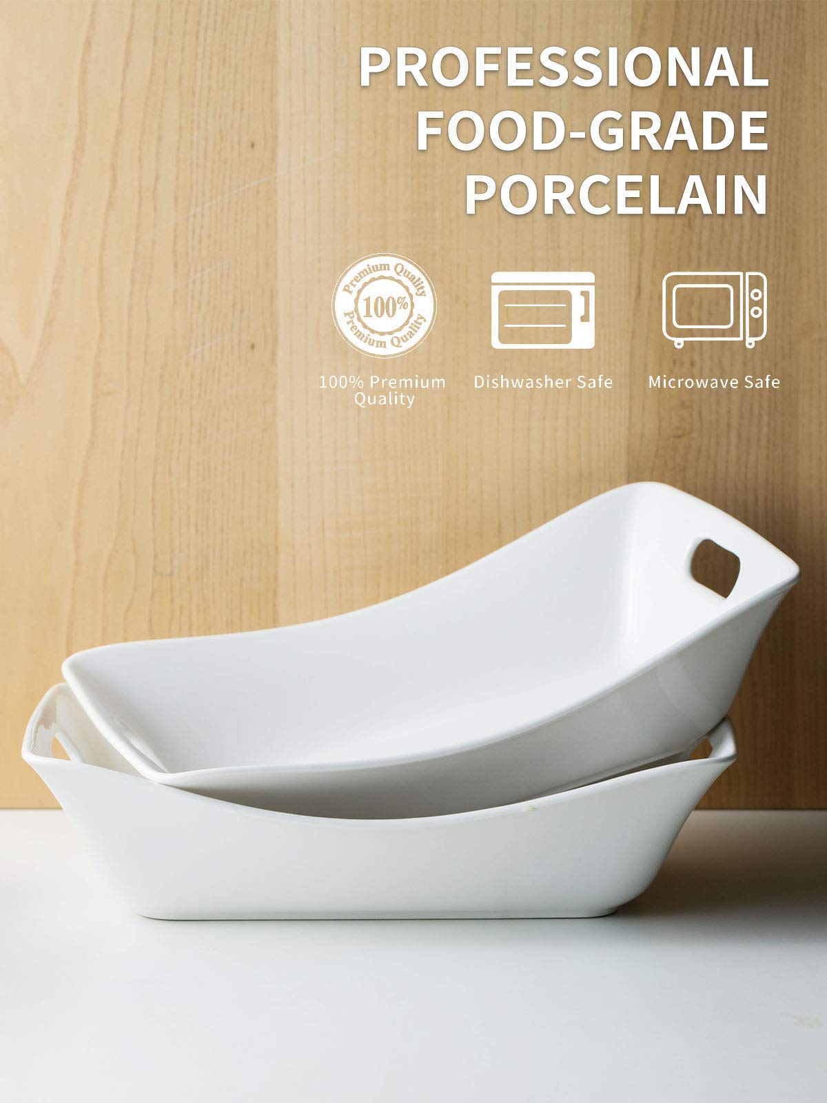 YHOSSEUN Large Serving Bowls with Handles, Serving Dishes For Entertaining