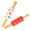 Honglida Mini Silicone Rolling Pin for Kids, Non-stick Surface Wood Handle, 9 Inch 2 Pack