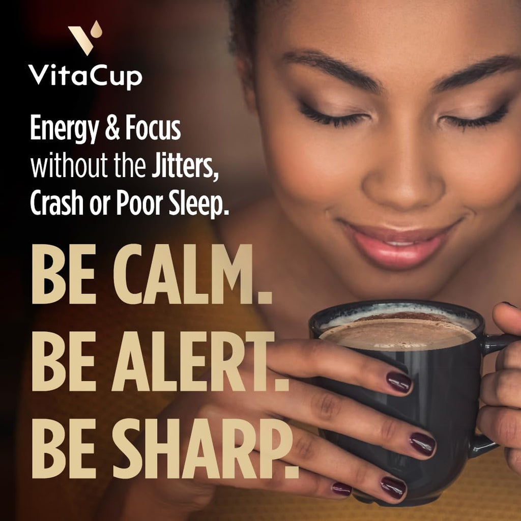 VitaCup Mushroom Based Instant Coffee Alternative Packets, 24ct