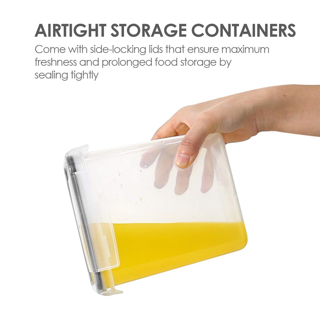 Vtopmart Airtight Food Storage Containers Set with Lids, 15pcs BPA Free Plastic Dry Food Canisters for Kitchen Pantry Organization and Storage, Dishwasher safe,Include 24 Labels, Black