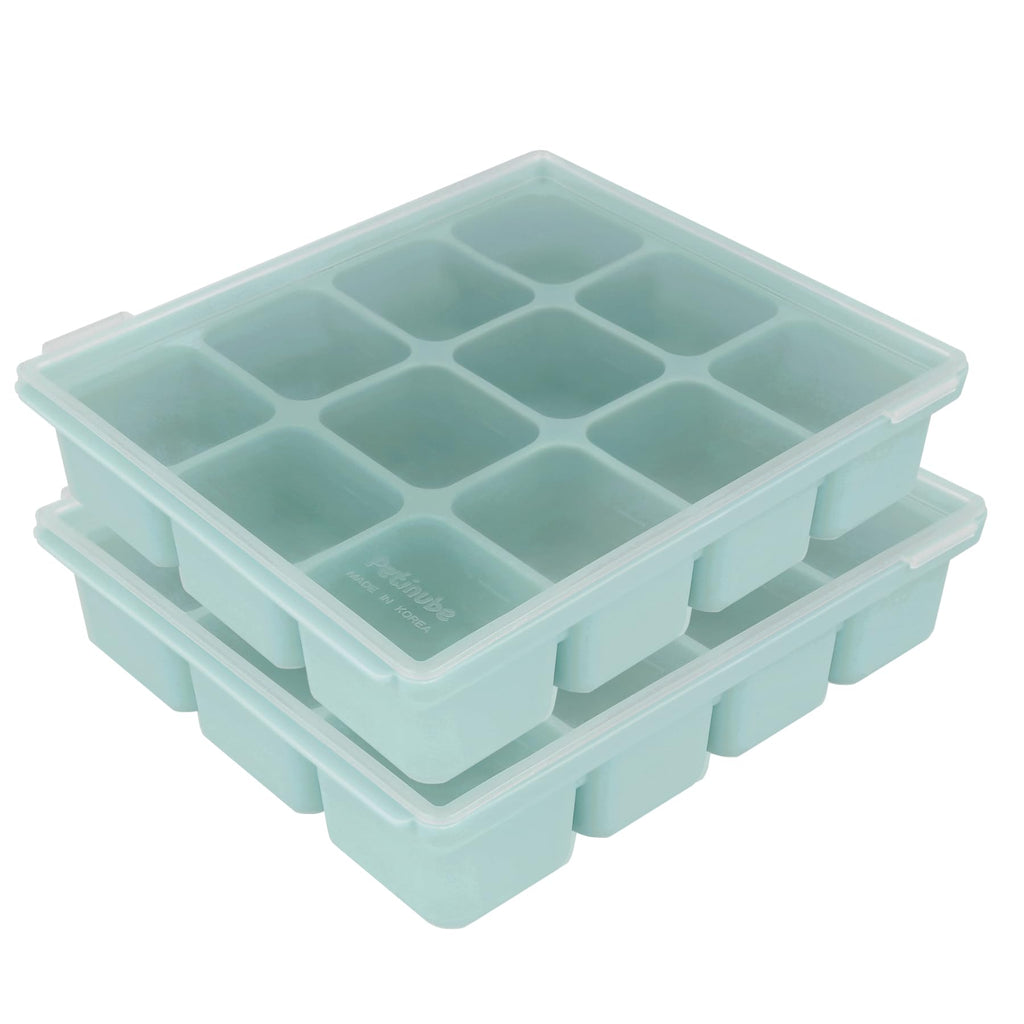 PETINUBE Baby Food Storage Silicone Cubes, Ocean Blue, 12 Cubes 1.5oz