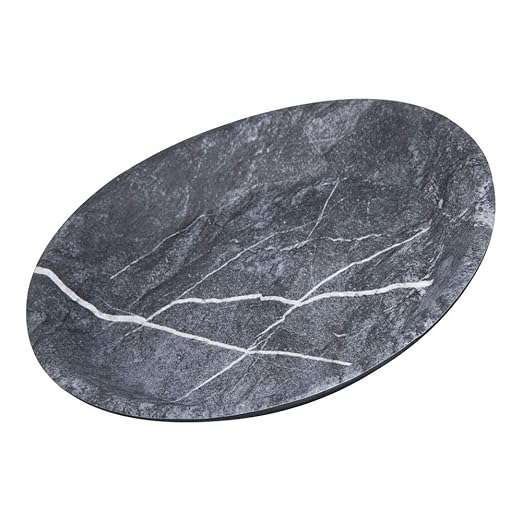 Carlisle FoodService Products Ridge Reusable Plate Rimless Plate for Home and Restaurant, Melamine, 11 Inches