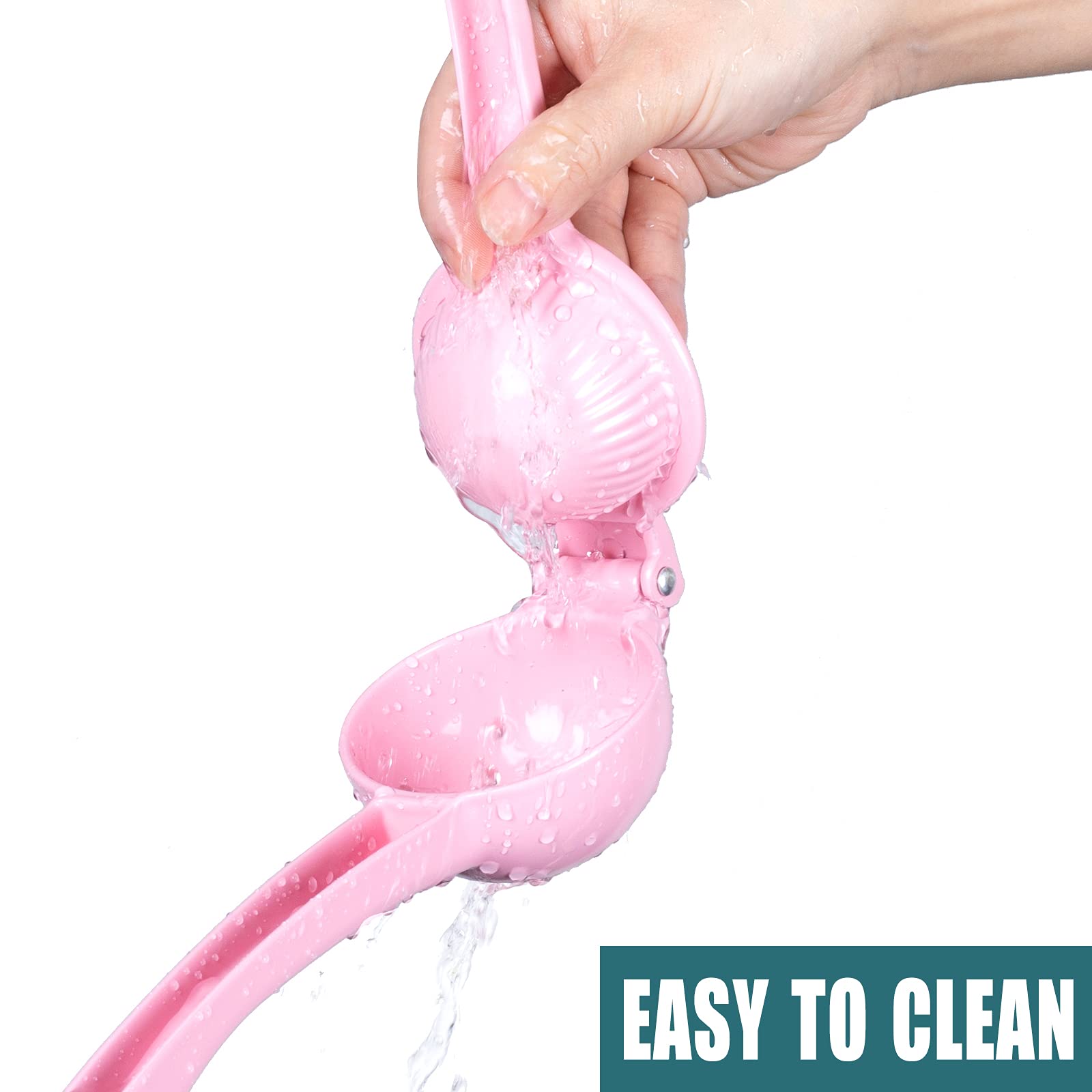 Y-ME Manual Juicer Citrus Lemon Squeezer, Fruit Juicer Lime Press Metal, Professional Hand Juicer Kitchen Tool(Pink）
