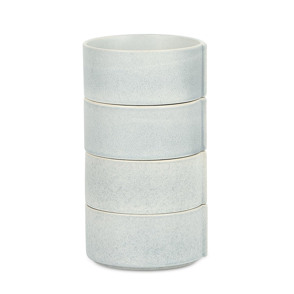 Stone Lain Bao 4-Piece Bowl Set Stoneware, Blue-Grey