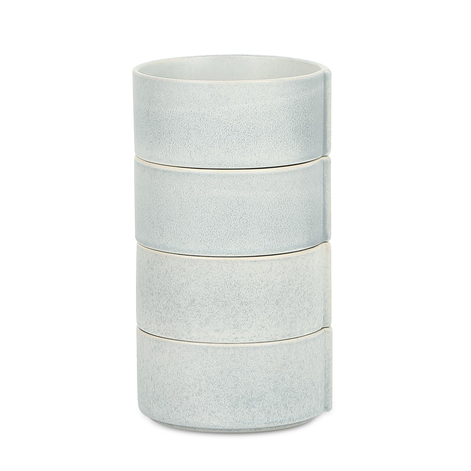 Stone Lain Bao 4-Piece Bowl Set Stoneware, Blue-Grey