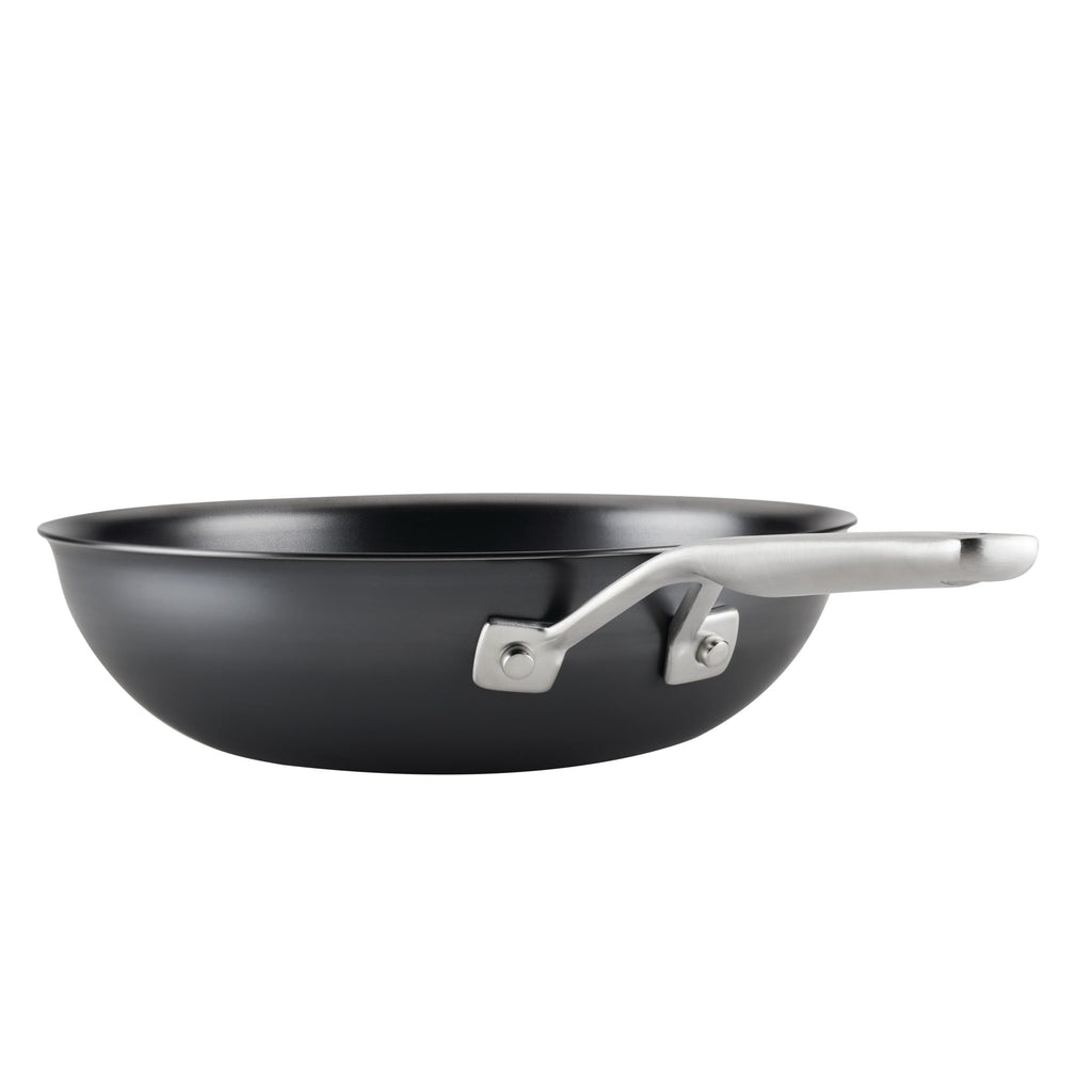 KitchenAid NITRO Carbon Steel Wok, 10-Inch Nitrided Carbon Steel Pan, Stir Fry Pan, Gray
